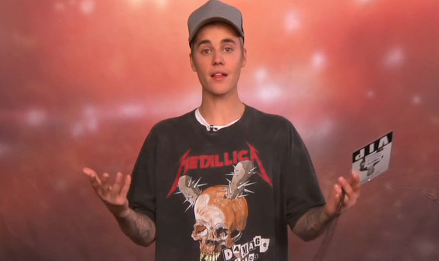 Justin Bieber Metallica t-shirt