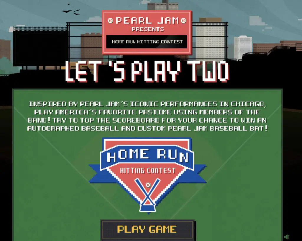 pearl jam lets play two baseball 8 bit cheat