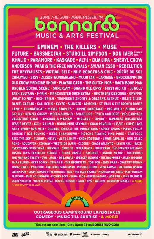 2018 Bonnaroo Lineup Takes Festival Even Further from Its Jam Band ...