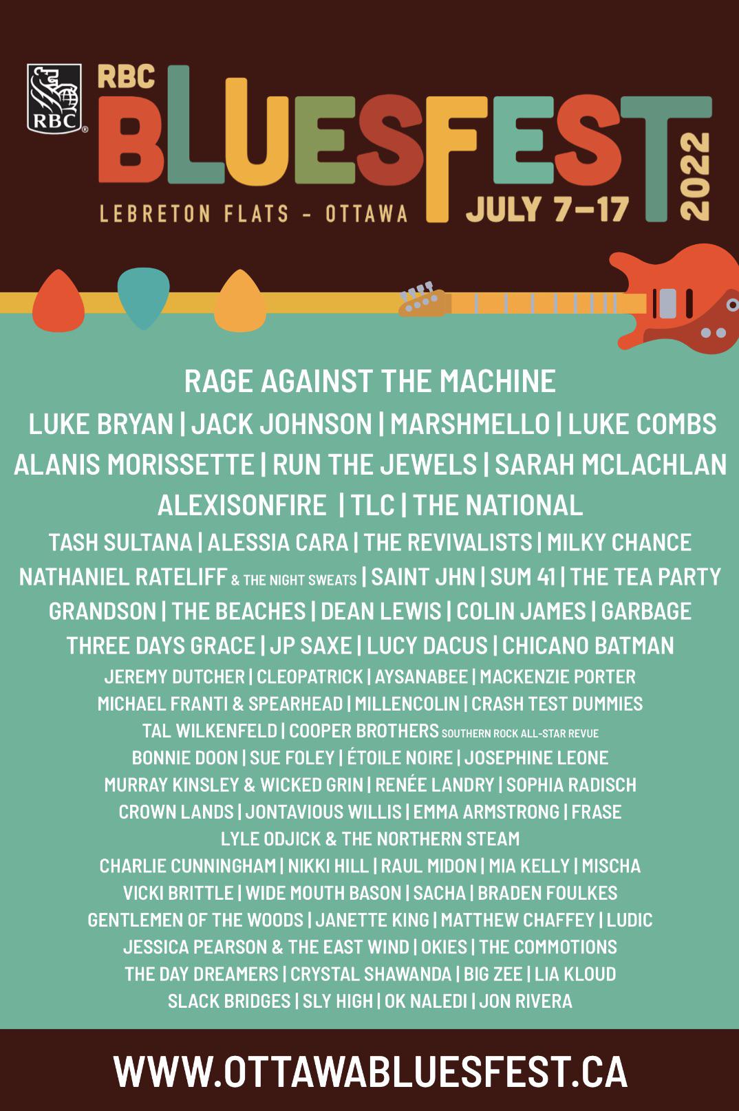 Here's a quick preview of Ottawa Bluesfest 2022. Tickets still