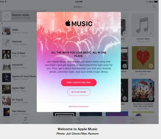 Apple Music Nudge copy