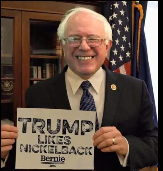 Bernie Sanders - Nickelback poster