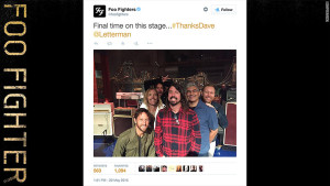 Foo Fighters Letterman tweet