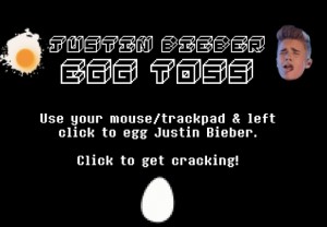 Justin Bieber Egg Toss Game copy