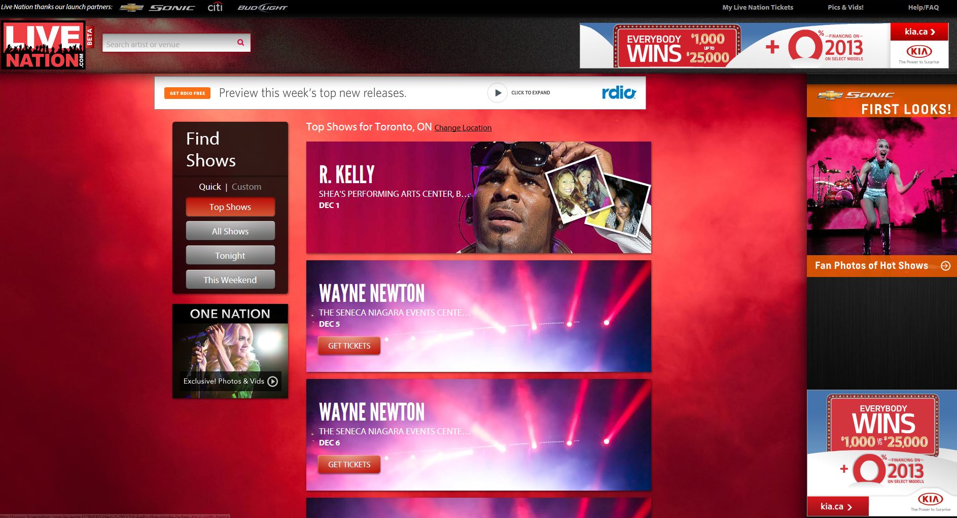 Live Nation's New Website with Its Mobile and Social Features Alan Cross