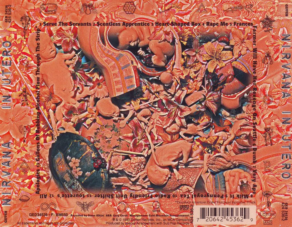 Nirvana - In Utero back cover