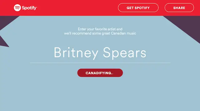 Spotify-Canadify