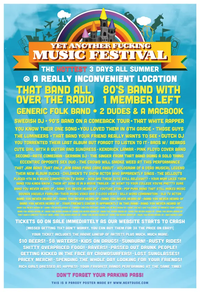 The Lineup for the Yet Another F**king Music Festival Has Been Updated ...